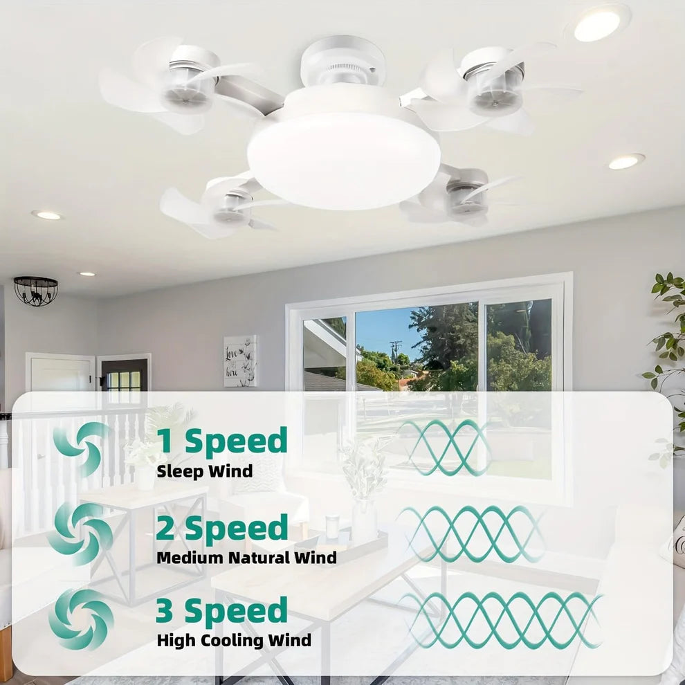 Socket Fan Light installed
