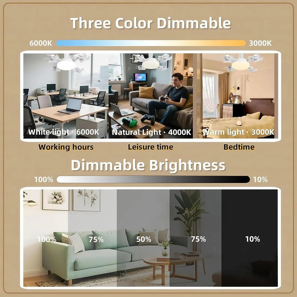 Socket Fan Light with remote