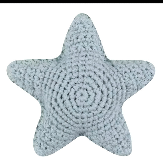 Stellina Crochet Star Rattle — Soft Handcrafted Baby Soother Toy