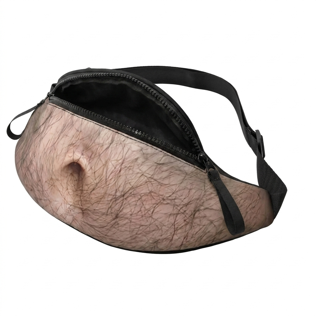 BrewBelly fake beer belly fanny pack side view