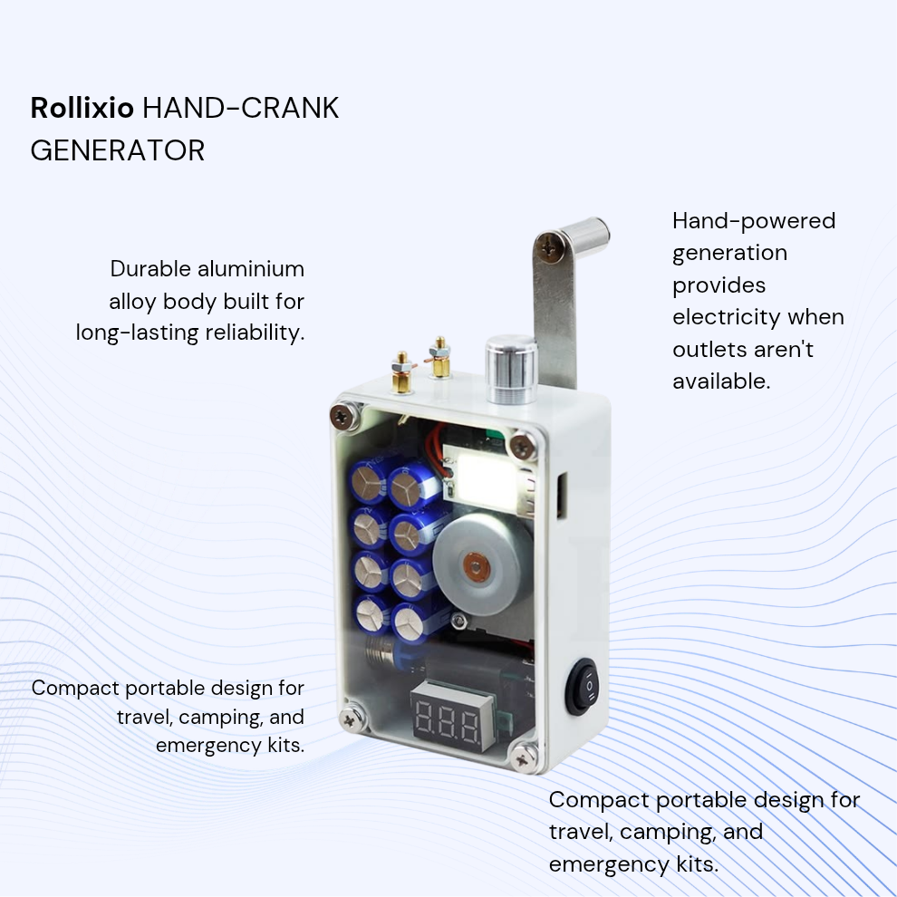 Hand-Crank Emergency Radio with USB Charging & Lighter